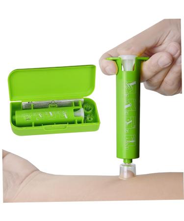 Ckuakiwu Bug Bite Itch Relief Suction Tool Bug Bite Suction Tool with Suction Cup Tool Poison Remover Bite Extractor Tool with  Storage Box for Hiking Camping Supplies and Essentials
