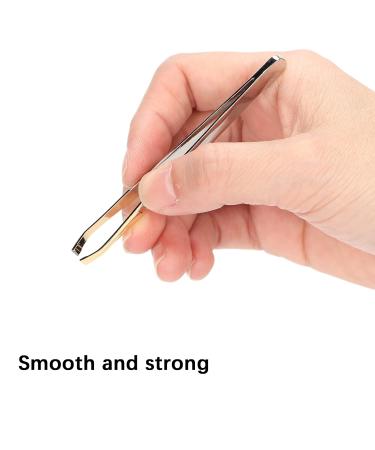 2 Pack Eyebrow Tweezers - Professional Stainless Steel Hair Removal Tools for Perfect Brows | International Shipping - Buy Online on GoSupps.com