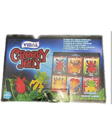 Vidal Creepy Jelly 11 x 6 x 11g 726g. 11 Packs of 6 Different Pieces - Buy Online on GoSupps.com