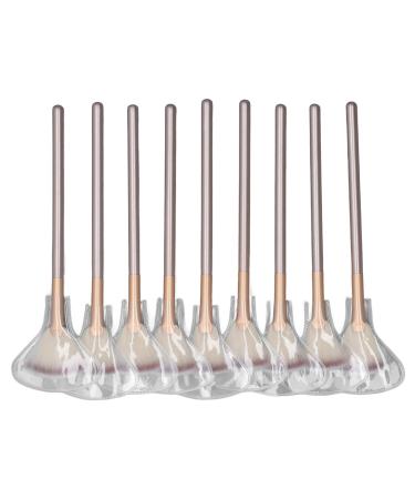 Zetiling 9pcs Soft Facial Fan Makeup Brush Set - Aluminum Tube Face Applicator Brushes in Champagne Color - Perfect for Family Use | International Shipping Available - Buy Online on GoSupps.com