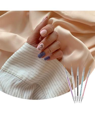 LuLiyLdJ 5-Piece Nail Brush Set with Double-Ended Dotting Tool | Nail Pen for Painting | Nail Art Brush Kit - Buy Online on GoSupps.com