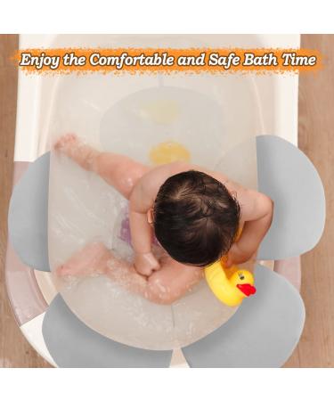 Vocheer Flower Baby Bath Support Pad - Grey | Infant Bathtub Mat for Newborn Comfort - Buy Online on GoSupps.com