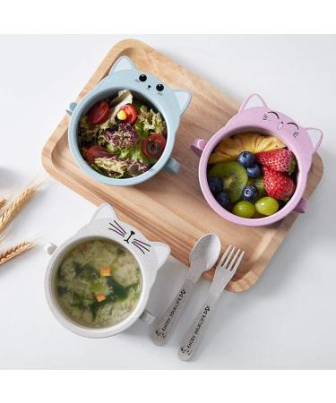 Angoily Italian Pasta Bowls Wheat Straw Bowl Cereal Bowl Rice Noodle Soup Snack Bowl Cat Design Bowls Blue Pasta Bowl - Buy Online on GoSupps.com