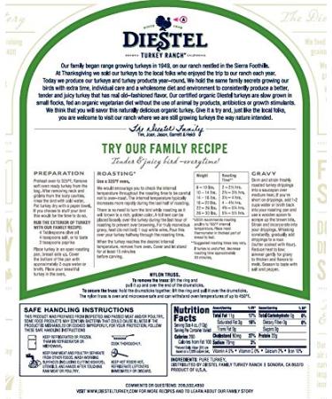 Diestel Organic Whole Turkey - Fresh 8-10 lbs | Premium Quality Poultry - Buy Online on GoSupps.com