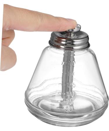 CRILSTYLEO Glass Bottle Pump Bottle Empty Bottle Push down Bottle for Nail Art Empty Nail Polish Remover Bottle - Buy Online on GoSupps.com