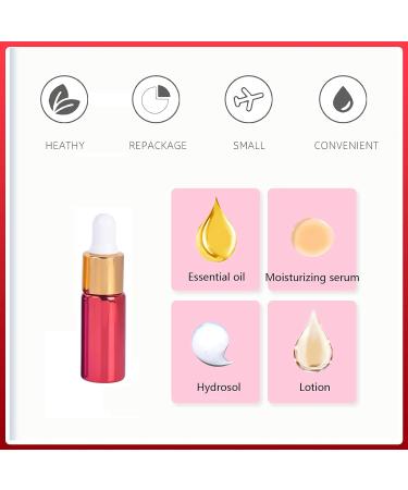 Tianzd 24 Pieces 5ml Empty Chrome Red Drip Bottles with Glass Pipette - Ideal for Perfume Oils & Essential Oils - Gold Screw Cap - Buy Online on GoSupps.com