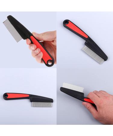 DAWRIS 2 Pcs Pet Grooming Dematting Comb Flea Comb for Dogs and Cats to Remove Fleas Remove Loose Undercoat Knots Mats and Tangled Hair - Buy Online on GoSupps.com