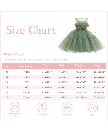 Miipat Baby Girl Tulle Princess Party Dress with Headband - Green (6-7 Years) - Buy Online on GoSupps.com