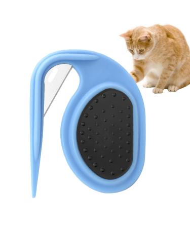 Dog Comb | Pet Mat Splitter Pet Hair Clippers Comb Dematting Hair Removal Professional Grooming Tool for Dogs Blue