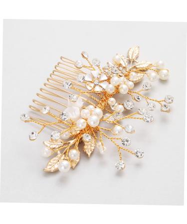 DOITOOL 1pc Bridal Comb Wedding Hair Comb Women Hair Comb Hair Comb for Hair Accessories Rhinestone Headpiece Pearl Hair Barrettes Comb for Bridal Flowers Alloy Hairpin Bride - Buy Online on GoSupps.com