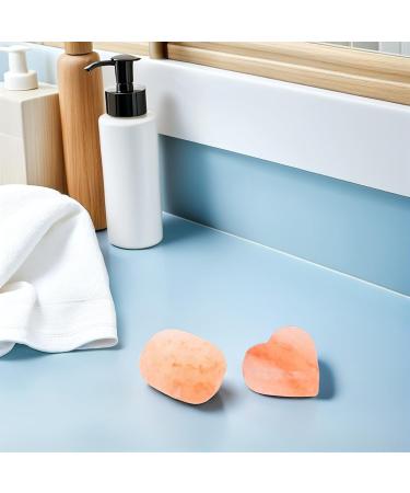  BAZEITFLOW 2 Pieces Salt Soap Salt Deodorant Stone Massage Stone Gua Sha Stone Pink Salt Stone Mineral Deodorant Soap for Bath for Women Salt Scrub Hand-Carved Salt Stone - Buy Online on GoSupps.com