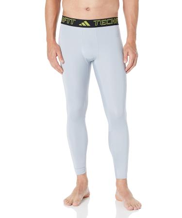 adidas Men's Techfit Aeroready Training Long Tights Medium Halo Silver