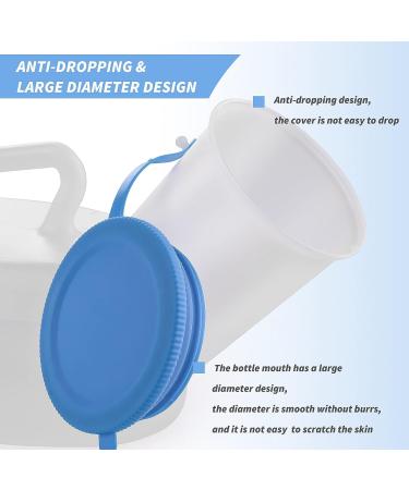 AWOKEN Reusable Men's Urinal - 30oz 800ML Wide Base, Spill Proof, Portable Travel Pee Bottle - White and Blue - Buy Online on GoSupps.com
