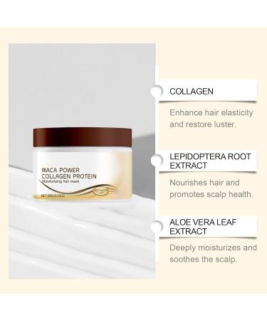 Collagen Hair Mask - Maca Power Collagen Protein Moisturizing Hair Mask 100g - Deep Hydration and Strengthening for Dry and Damaged Hair - Buy Online on GoSupps.com