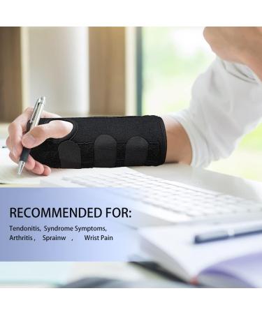 Adjustable Carpal Tunnel Splint - Night Sleep Wrist Brace for Tendonitis Arthritis & Wrist Pain Relief - Right Hand Support - Buy Online on GoSupps.com
