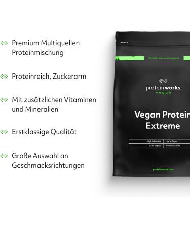 Vegan Protein Extreme - Protein Works | 500g Chocolate Cookie | 14 Servings | Vegan Protein Powder with Vitamins - Shop Now! - Buy Online on GoSupps.com