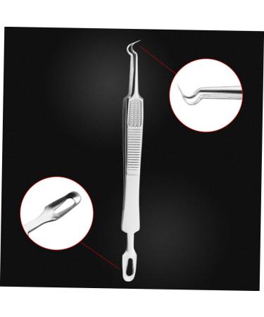 ASAKKURA 9 Pcs Clip Pimple Removal Kit Clip Removal Tool Blackhead Tweezers Kit Silver Stainless Steel - Buy Online on GoSupps.com