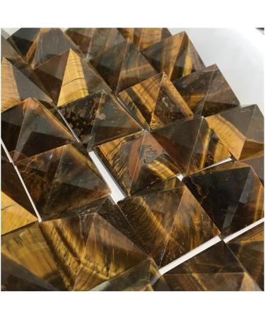 Natural Crystal Rough Crystal Natural Tiger's Eye Stone Pyramid Crystal Crafts Ornament Pyramid Home Office Decoration Amplifier Natural Luster - Buy Online on GoSupps.com