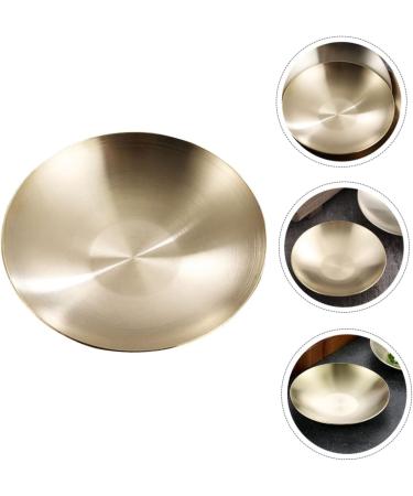 MAGICLULU Condiment Plate Cold Dish Bowl for Prep Dishes for Cooking Large Dinner Plates Tasting Dishes Sauce Serving Dishes Pinch Prep Bowls Sauce Plates Stainless Steel 304 Headset Camping 10X10X2CM Gold - Buy Online on GoSupps.com