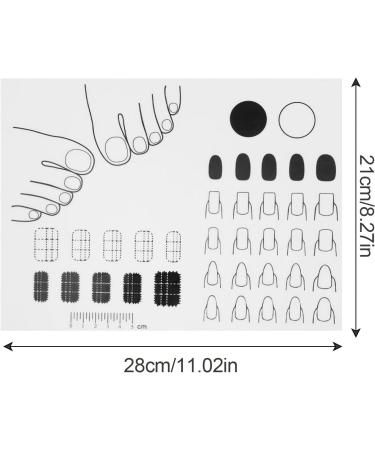 Nail Mat Silicone Nail Practice Mat for Manicure Nail Manicure Tools Stamping Mat Nail Sticker Guide for Nail Sticker Printing White - Buy Online on GoSupps.com
