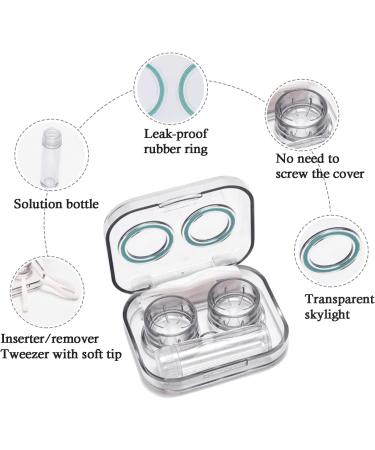 Howinn Travel Contact Lens Covers - Cute & Leakage-Proof Mini Storage Set with Tweezers | Portable Contact Lens ETUI in Pink Green Blue & Violet - Ideal for Office & Daily Use - Buy Online on GoSupps.com