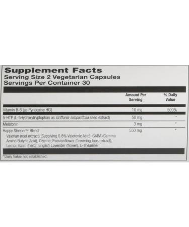Happy Sleeper 8-Hour Formula - Natural Balance 60 VCaps for Restful Sleep | Fast International Shipping - Buy Online on GoSupps.com