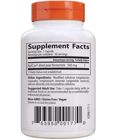 Doctor's Best Epicor 500 mg - 60 Veggie Caps | Immune Support Supplement - Buy Online on GoSupps.com