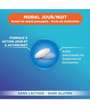 Fort Pharma - Fort Zen Moral Day Night - Moral and Motivation Dietary Supplement with Dopamine and Serotonin Precursors - L-Tyrosine Vitamin B6 Rhodiola Saffron - 30 tablets 2/day - Buy Online on GoSupps.com