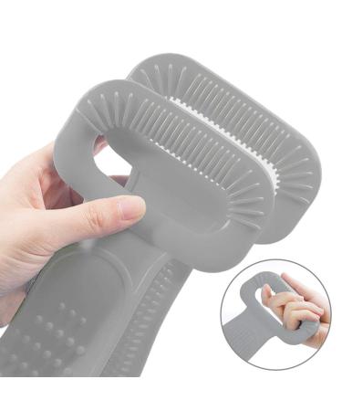 Extra Long Silicone Back Brush - 90cm Durable Shower Scrubber for Deep Clean | Soft & Effective Body Brush for Men & Women (Gray) - Buy Online on GoSupps.com
