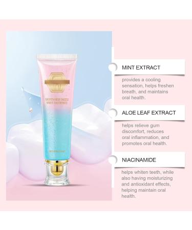 Nicotinamide Dazzle White Toothpaste 3.53oz with Mint Extract and Aloe Teeth Whitening and Gum Protection - Buy Online on GoSupps.com