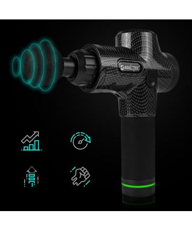 MalTec Health Massage Pistol Pro-Gun3800 - 7W1 Deep Tissue Massage Gun with 6 Attachments & Warm-Up Features for Ultimate Muscle Relief - Buy Online on GoSupps.com