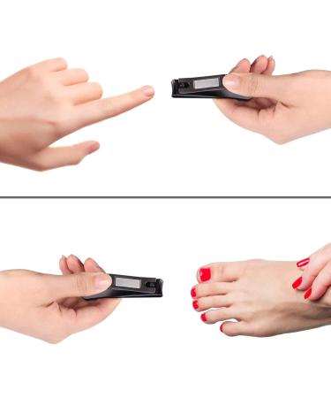 Stainless Steel Nail Clippers Set for Men & Women - 2PCs Sturdy Fingernails & Toenails Cutter Kit - 2 Count - Buy Online on GoSupps.com