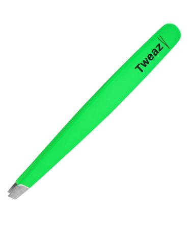 K-Pro TWEAZY Hair Tweezers for Eyebrow Plucking First Aid (Neon Green)