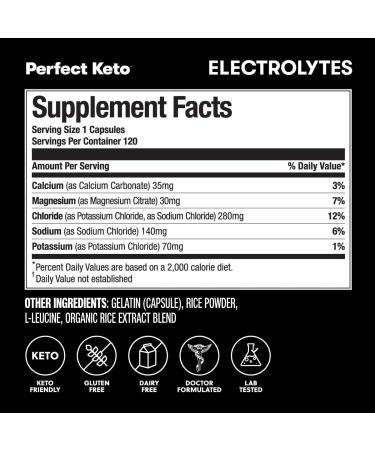 Perfect Keto Electrolytes Hydration Powder with Vitamin D | Sugar-Free, Keto-Friendly & Non-GMO - Unflavored Capsules - Buy Online on GoSupps.com