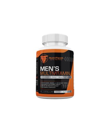 NutriTorch Multivitamin for Men Adult Dietary Supplement with Vitamins A C & D Minerals & Antioxidants for Immune Support Increased Energy & Mental Alertness - 60 Count