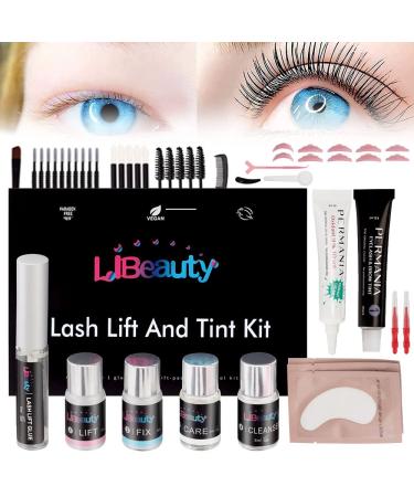Libeauty Lash lift and Color kit Eyebrow Lamination with Black Color Kit Suit for Home DIY & Salon Eyelashes Black Curling Thicker Your Eyes Effect Great