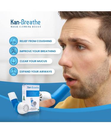 KAN-BREATHE Natural Lung Exerciser & Mucus Removal Device - Naturally Clear Mucus from Airways & Improve Lung Capacity with This Opep Respiratory Breathing Exercise Device - Made in Australia Blue - Buy Online on GoSupps.com