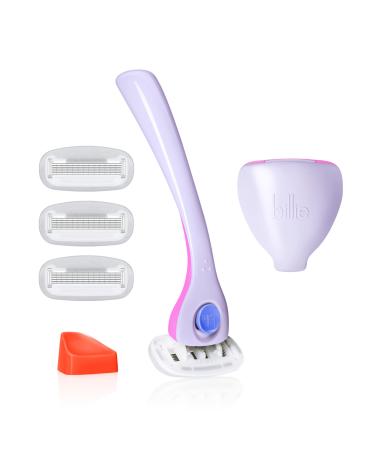 Billie Razors for Women Shaving Kit Women s Razor + 4 x 5-Blade Razor Refills + Magnetic Holder + Women s Razor Travel Case - DreamPop