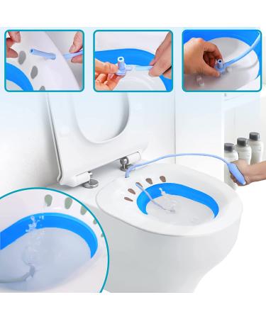 Sitz Bath for Toilet Seat - Hemorrhoid & Perineum Relief, Yoni Steam Seat - Collapsible & Easy to Store - Pregnancy & Postpartum Care Essentials - Buy Online on GoSupps.com