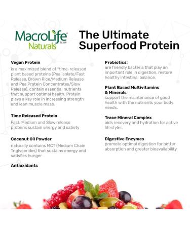 MacroLife Naturals MacroMeal Vegan Chocolate Protein Powder Superfood Greens Probiotics + Fiber Immune Energy Digestive Daily Essentials for Women & Men Gluten-Free - 23.8oz (15 Servings) Chocolate Chocolate 1.49 Pound (Pa  - Buy Online on GoSupps.com
