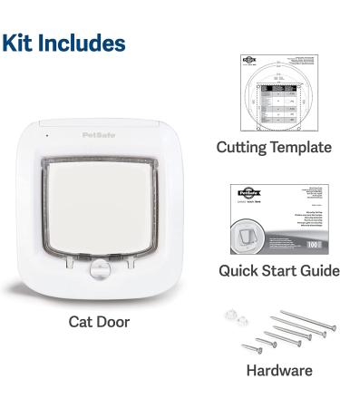 PetSafe Microchip Cat Door - Exterior/Interior Multi-User RFID Access for Up to 40 Pets - 4-Way Locking, Weatherproof, Easy Install - Ideal for Cat Litter Box or Pet Feeder - Buy Online on GoSupps.com