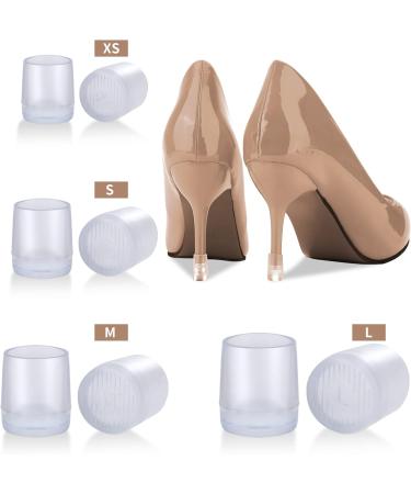 Molain 8 Pairs Sole Protector Heel Pads Transparent Rubber Bottom Caps Savers Covers High Heels Repair Replacement Inserts Caps Tips Guard Women Shoes Boot for Weddings Grass Garden - Buy Online on GoSupps.com