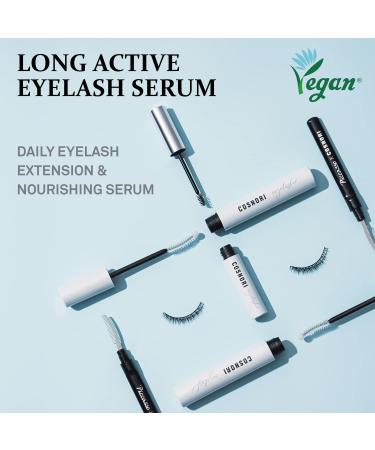 COSNORI Long Active Eyelash Serum - Vegan Eyelash Growth Enhancer with Peptides & Hyaluronic Acid | 0.3 fl.oz - Buy Online on GoSupps.com