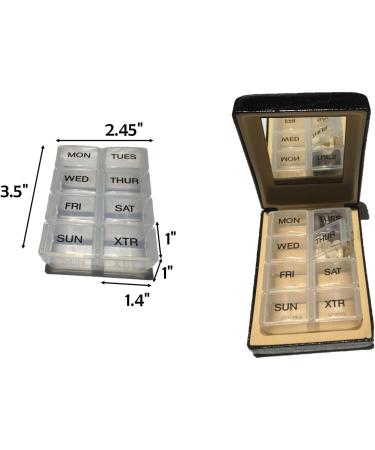 Buy Slim Pill Box Weekly Organizer | 7-Day Medication & Vitamin Holder for Travel | Free AM PM Prescription Case - Buy Online on GoSupps.com