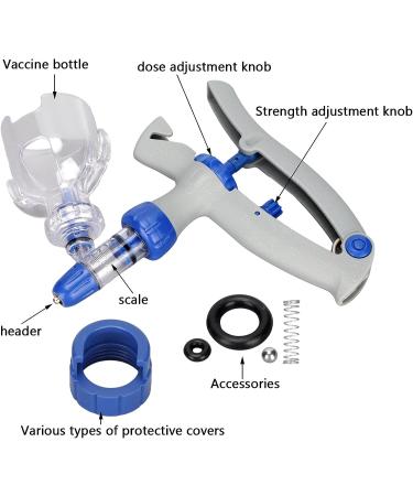 5ml Veterinary Continuous Syringe Injector Gun for Animal Accurate Bottle Insertion - Buy Online on GoSupps.com
