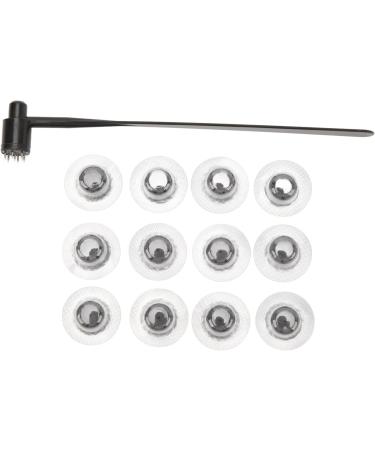 Stainless Steel Hair Needles Set | Plum Flower Skin Hammer with 12 Replacement Heads | TCM Vein Waste Needles for Hair Loss & Physiotherapy - Buy Online on GoSupps.com