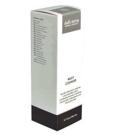 Bellaterra Cosmetics Milky Cleanser for Sensitive & All Skin Types Gentle Makeup Remover with Chamomile Antioxidants & Dead Sea Minerals 5.1 fl oz / 145.5 ml Hydrating Face Wash - Buy Online on GoSupps.com