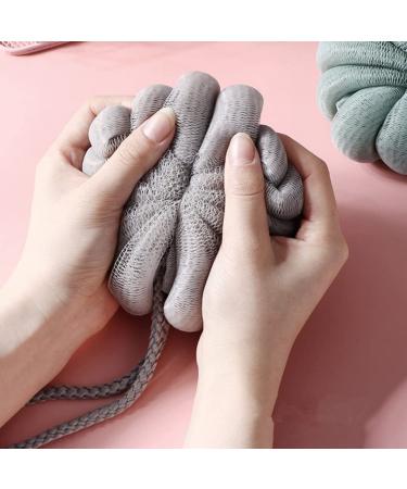 FRCOLOR 4Pcs Shower Loofah Balls Bath Sponge Set for Women and Men - Exfoliating Mesh Pouf for Foaming Body Scrubbing - Buy Online on GoSupps.com