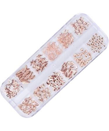 2 Boxes rose gold decorations nail tools nail decorations for nail art manicure tools nail accessories nail art decoration manicure decoration nail decor metal 3d Stud rivet - Buy Online on GoSupps.com