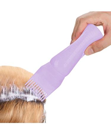 Root Ridge Applicator Bottle - Hair Dye Brush Bottle for Easy Application & Precision | Hair Oil Applicator with Graded Scale - Purple - Buy Online on GoSupps.com